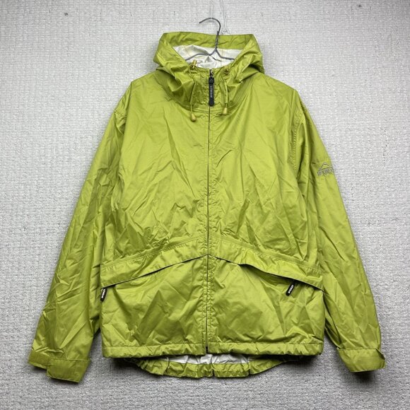 McKinley Aquamax Windbreaker Shell Jacket Women M Lime Green Light / Packable - Picture 1 of 16